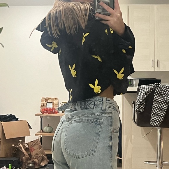 Playboy X msguided hoodie crop top never worn bought like thisSOLD - Picture 2 of 5